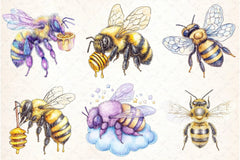 Bee Clipart Bundle Collection - CraftNest - Digital Crafting and Art