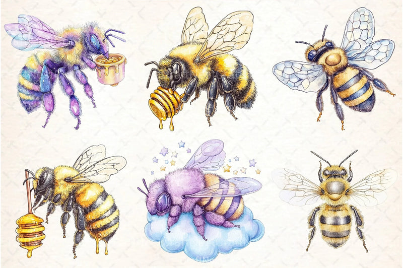 Bee Clipart Bundle Collection - CraftNest - Digital Crafting and Art