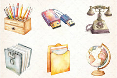 Office Supplies Clipart Bundle - CraftNest - Digital Crafting and Art
