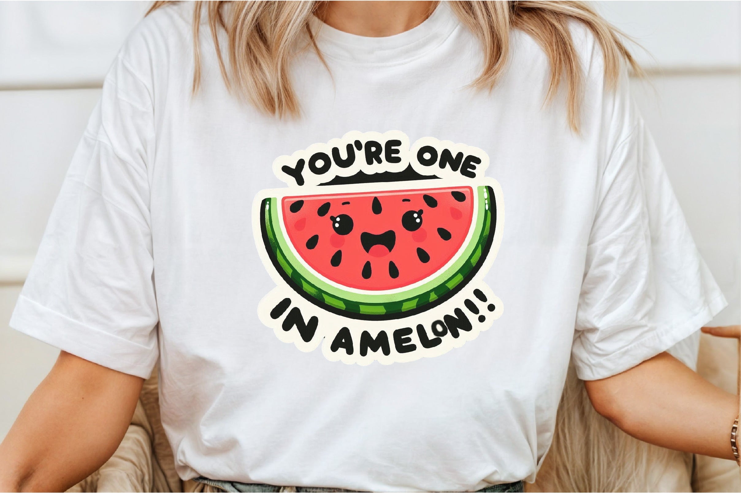 Funny You're One In A Melon Sticker Clipart Bundle