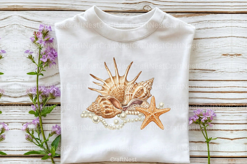 Seashells Clipart Bundle 4 - CraftNest - Digital Crafting and Art