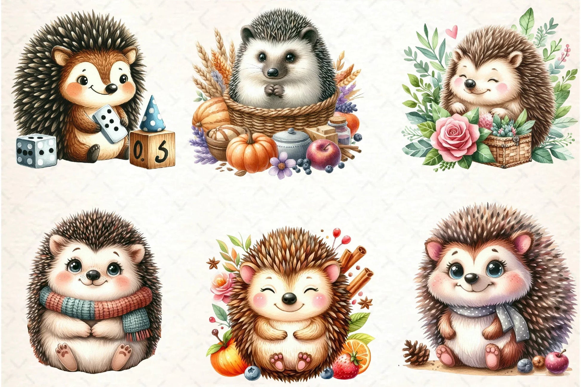 Hedgehog Clipart Bundle - CraftNest - Digital Crafting and Art