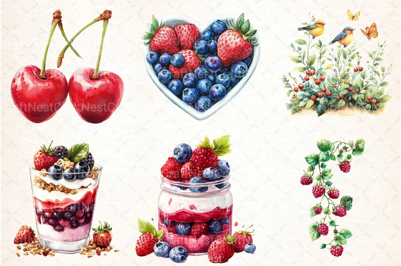 Berries Clipart Bundle - CraftNest - Digital Crafting and Art
