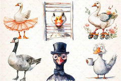 Funny Silly Goose Clipart Bundle 99 - CraftNest - Digital Crafting and Art