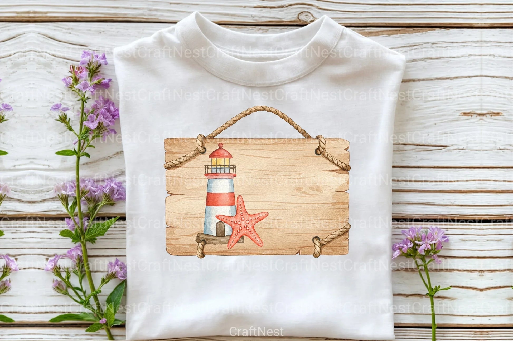 Wooden Sign & Lighthouse Starfish Clipart Bundle - CraftNest - Digital Crafting and Art