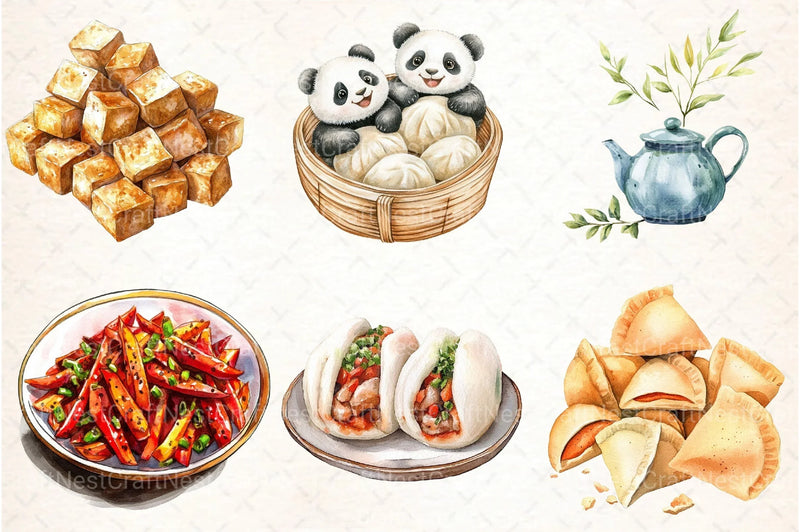 Chinese Food Clipart Bundle 99 - CraftNest - Digital Crafting and Art