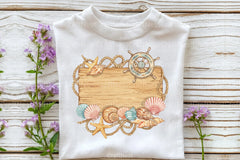 Wooden Board Seashells Clipart Bundle 2 - CraftNest - Digital Crafting and Art