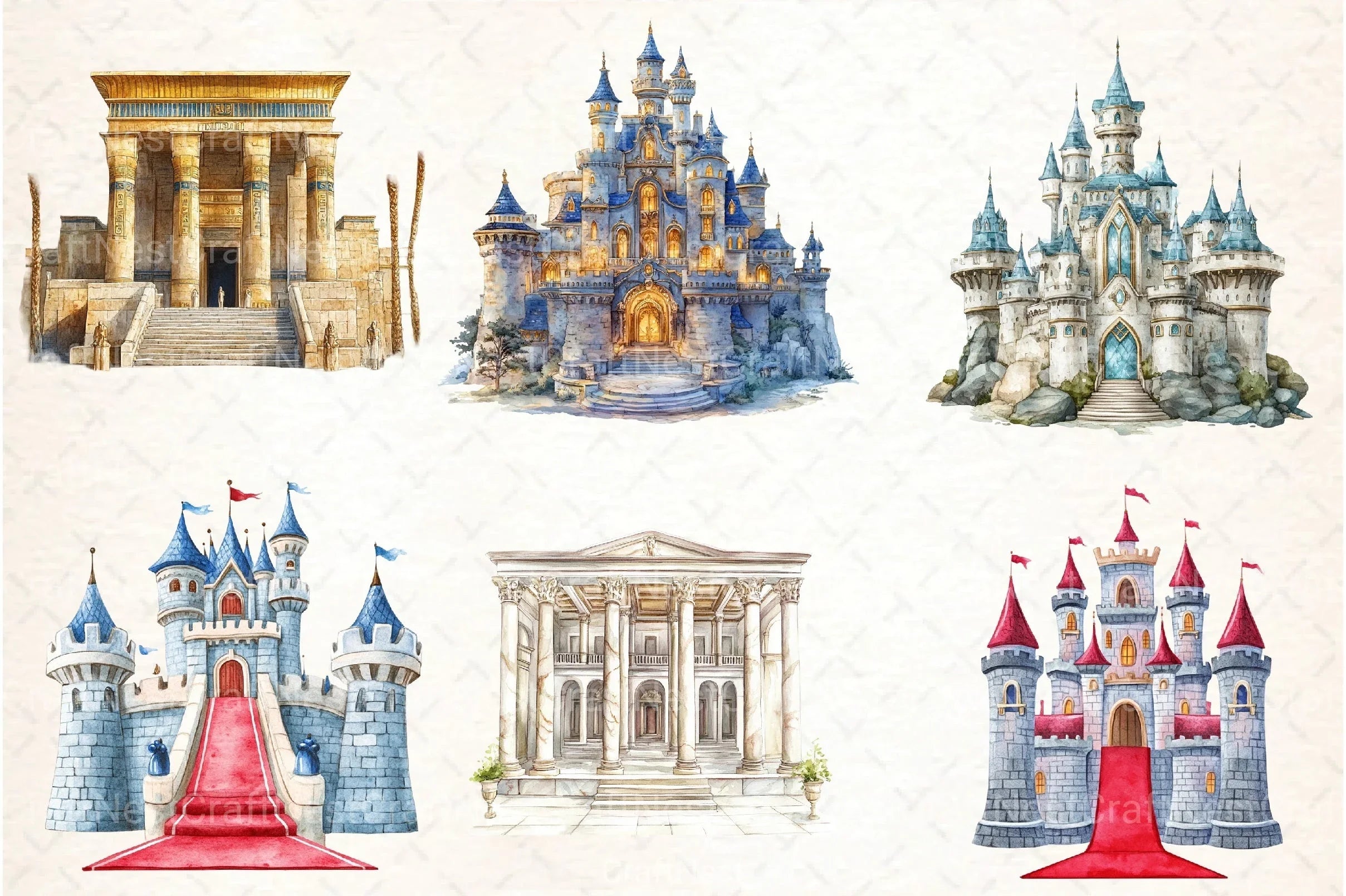 King's Palace Clipart Bundle - CraftNest - Digital Crafting and Art