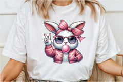 Retro Easter Bunny Bubble Clipart Bundle 1 - CraftNest - Digital Crafting and Art