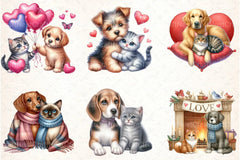Dog and Cat Clipart Bundle 99 - CraftNest - Digital Crafting and Art