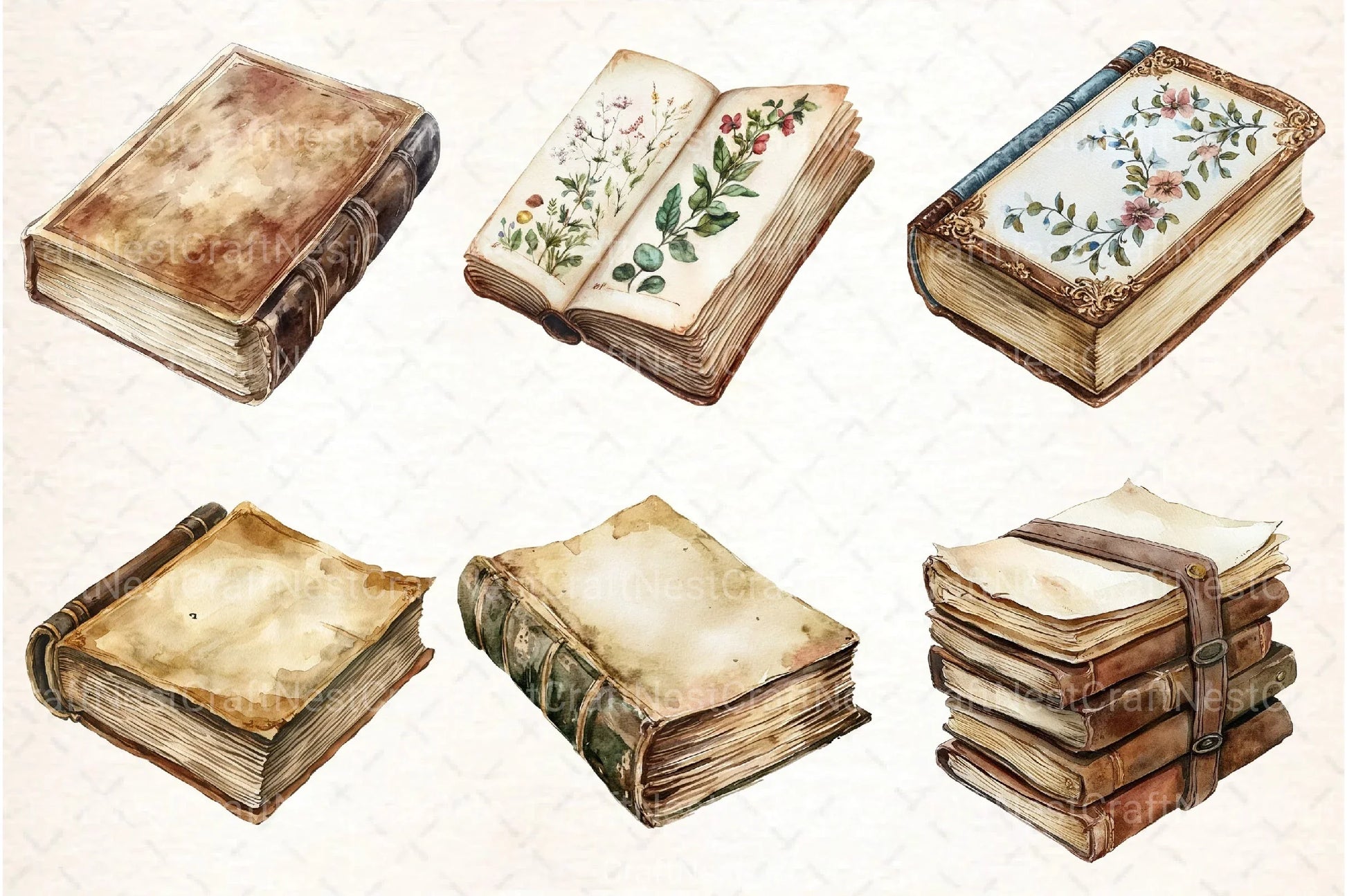 Vintage Books Clipart Bundle 2 - CraftNest - Digital Crafting and Art