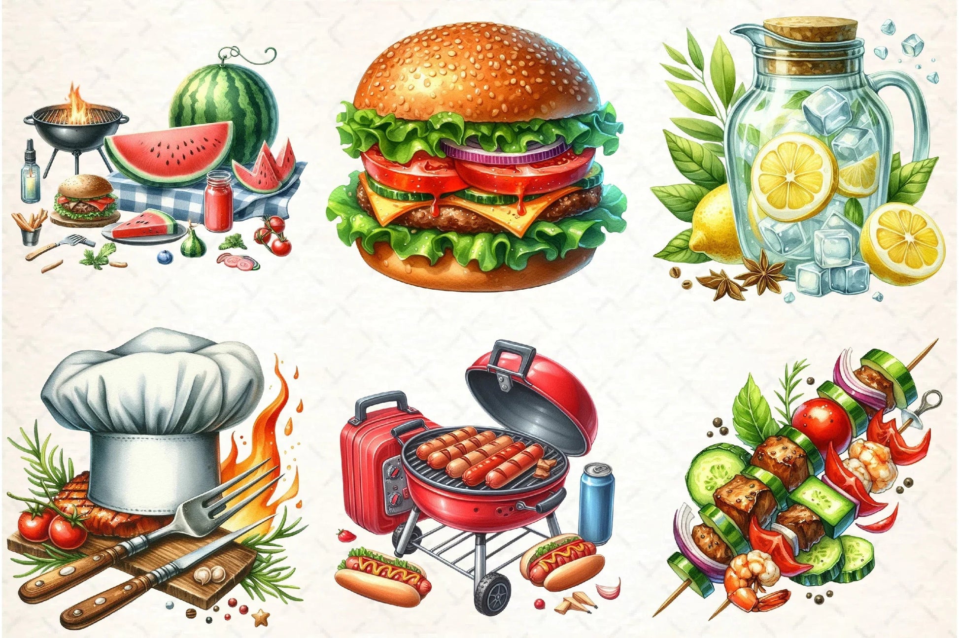 Summer Barbecue Day Clipart Bundle - CraftNest - Digital Crafting and Art