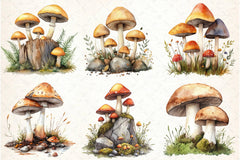 Mushroom Clipart Bundle - CraftNest - Digital Crafting and Art