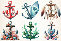 Summer Anchor Clipart Bundle - CraftNest - Digital Crafting and Art
