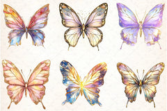 Stained Glass Butterfly Clipart Bundle 1 - CraftNest - Digital Crafting and Art