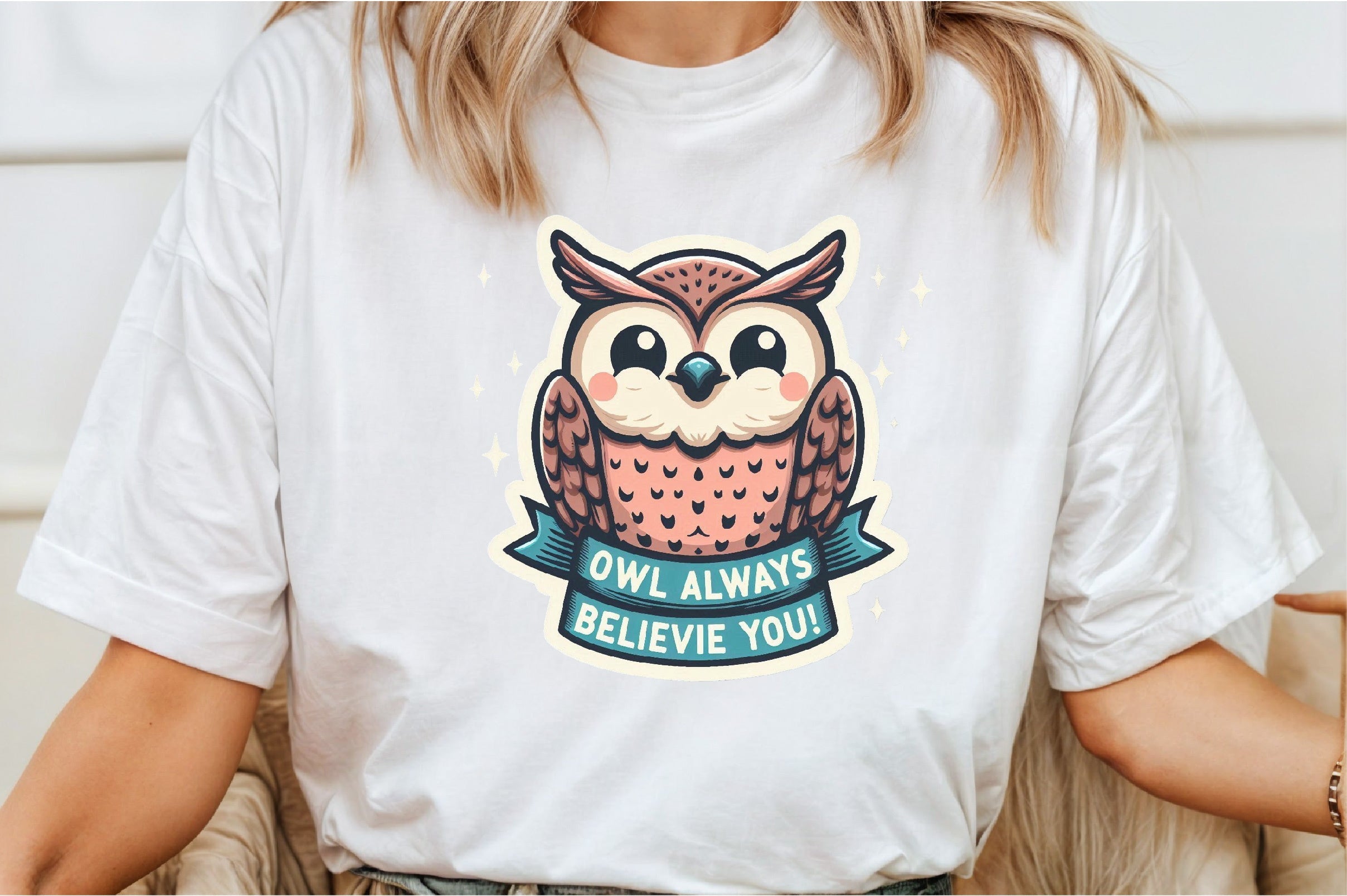 Funny Owl Believe You Sticker Clipart Bundle