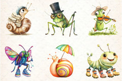 Quirky Whimsical Insects & Animals Clipart Bundle 99 - CraftNest - Digital Crafting and Art