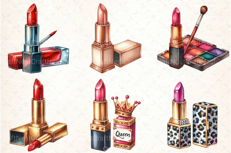 Lipstick Clipart Bundle - CraftNest - Digital Crafting and Art