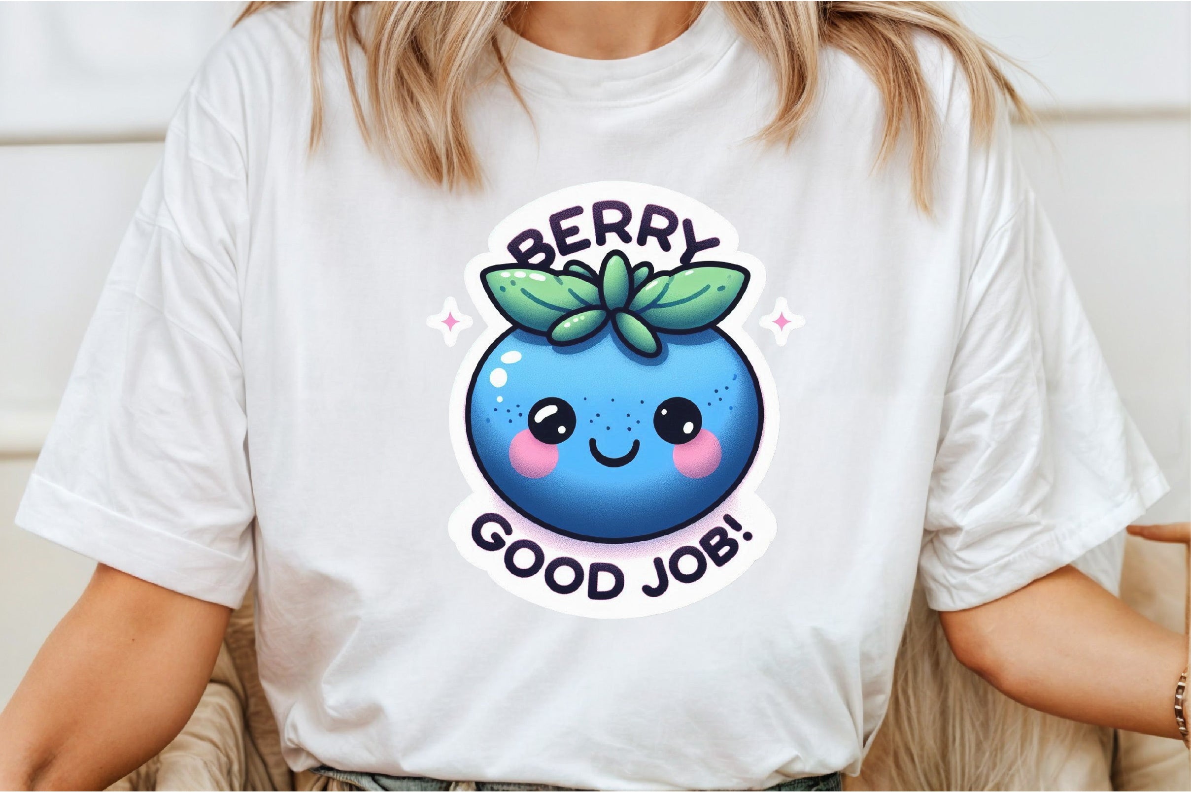 Funny Berry Good Job Sticker Clipart Bundle