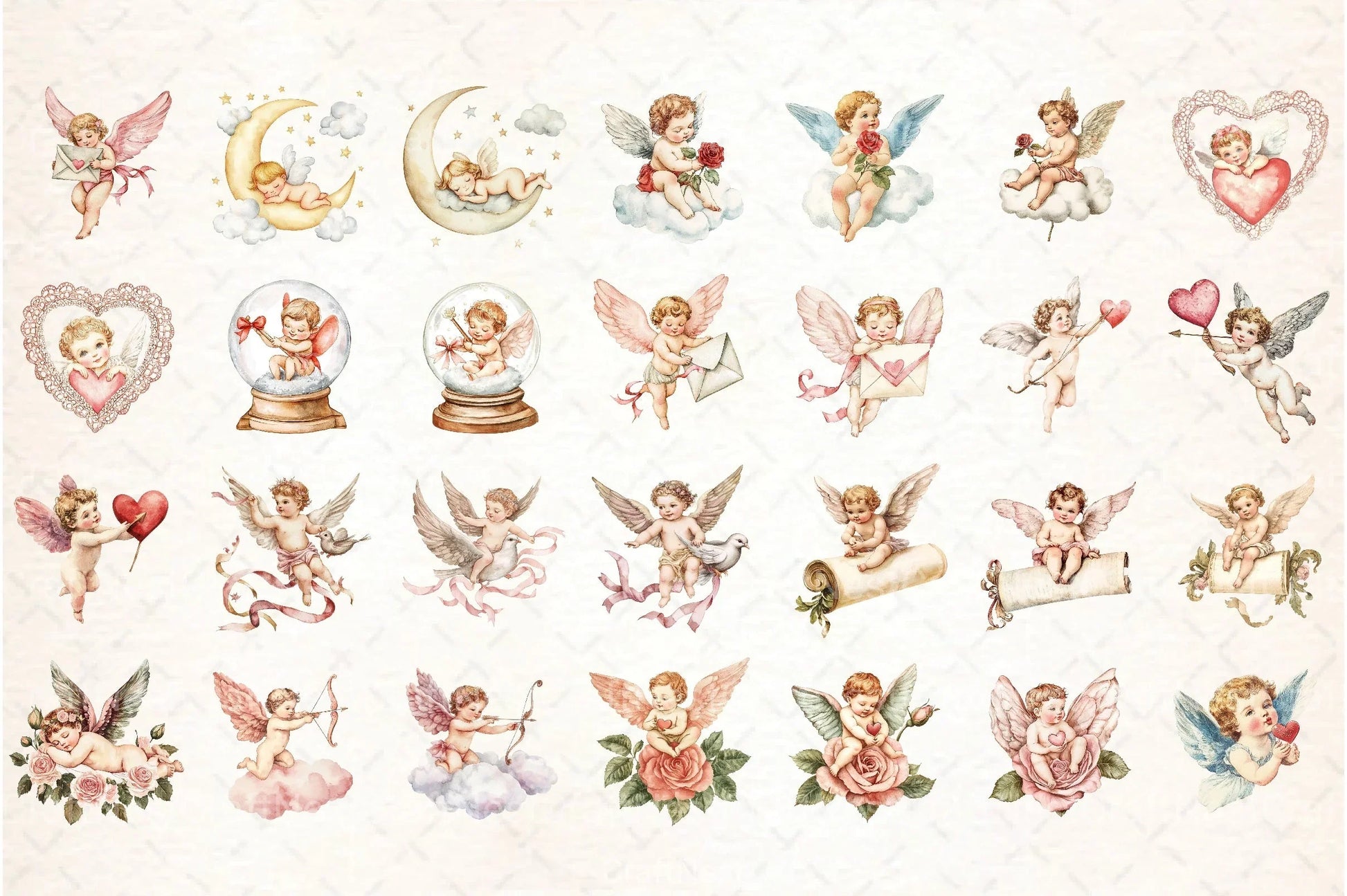 Vintage Cupid Clipart Bundle - CraftNest - Digital Crafting and Art