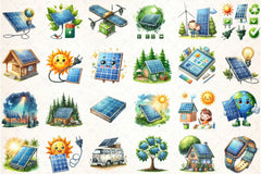 Solar Panel Clipart Bundle - CraftNest - Digital Crafting and Art