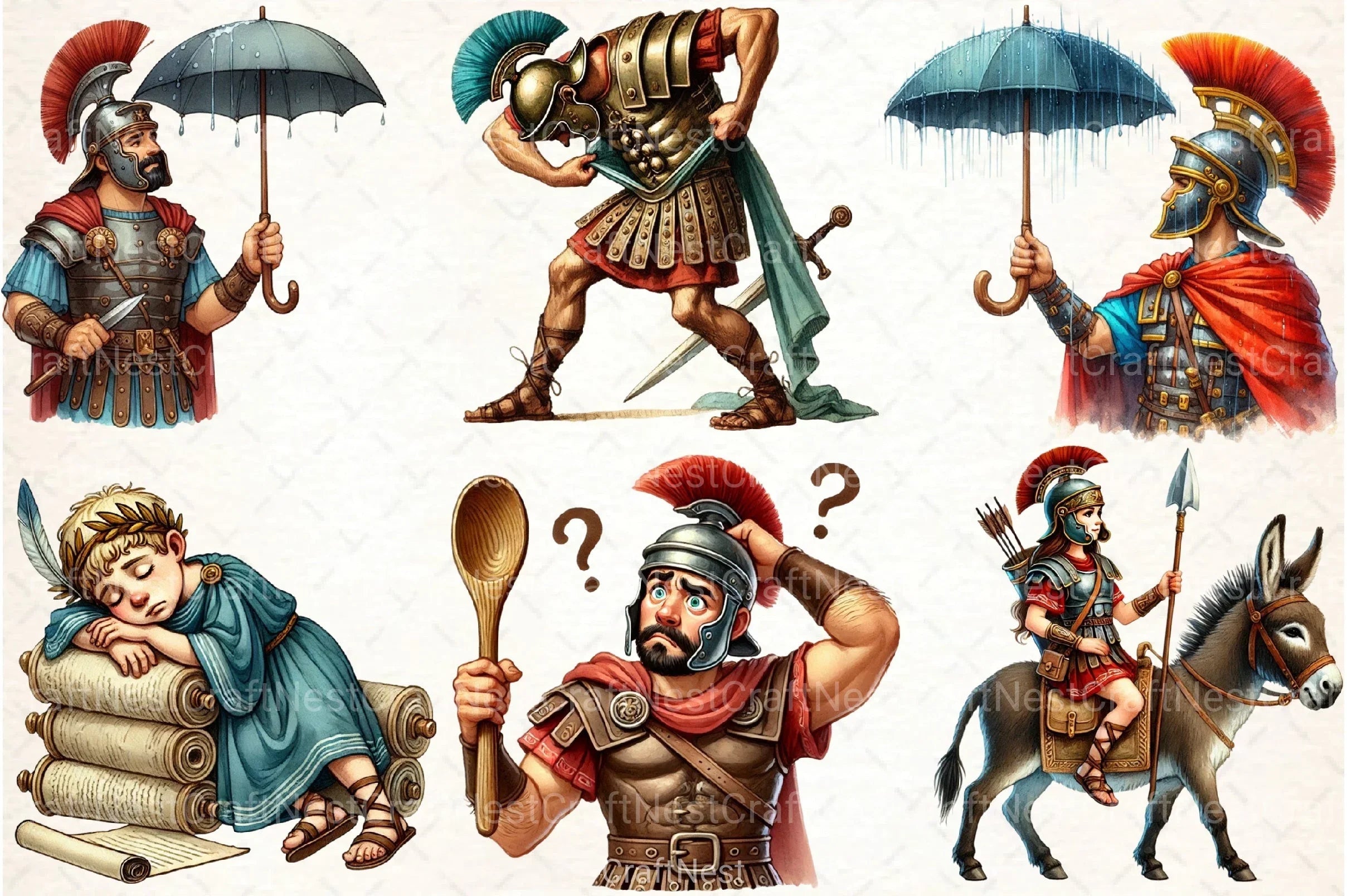 Funny Roman Empire Clipart Bundle - CraftNest - Digital Crafting and Art