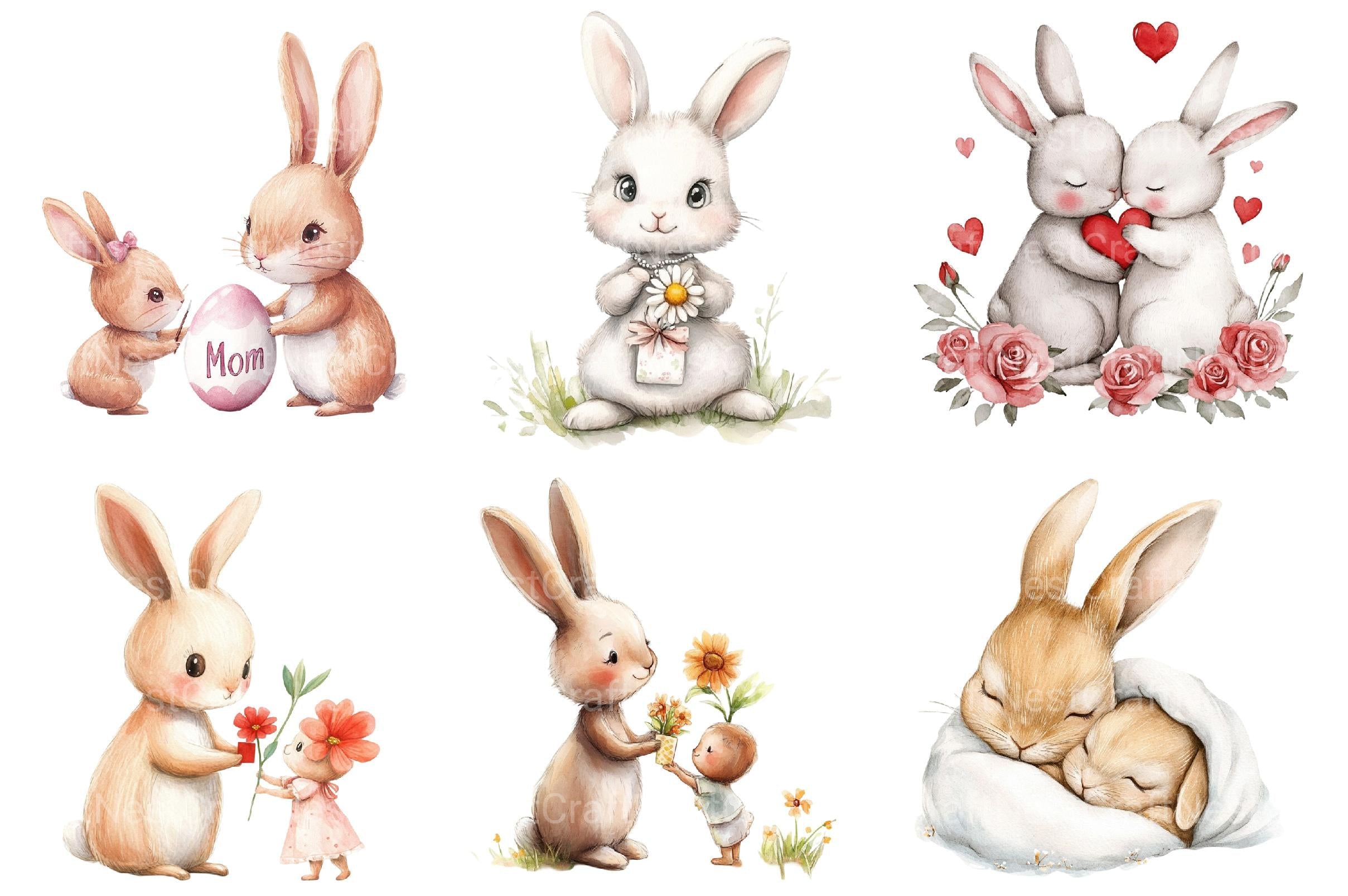 Banny Mothers Day Clipart - CraftNest - Digital Crafting and Art