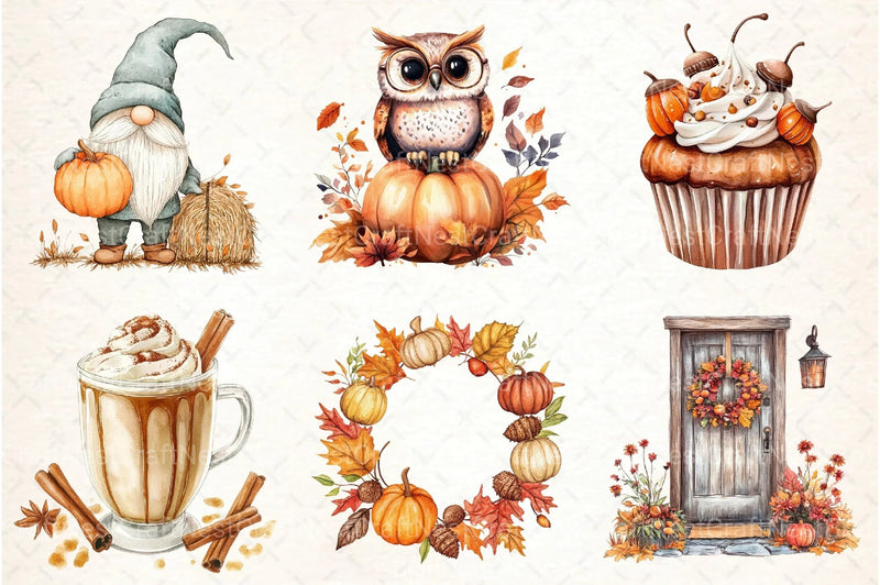 Fall Autumn Clipart Bundle 34 - CraftNest - Digital Crafting and Art