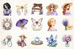 Countryside Lavender Clipart Bundle 1 - CraftNest - Digital Crafting and Art