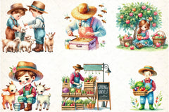 Spring Farmer Clipart Bundle 13 - CraftNest - Digital Crafting and Art