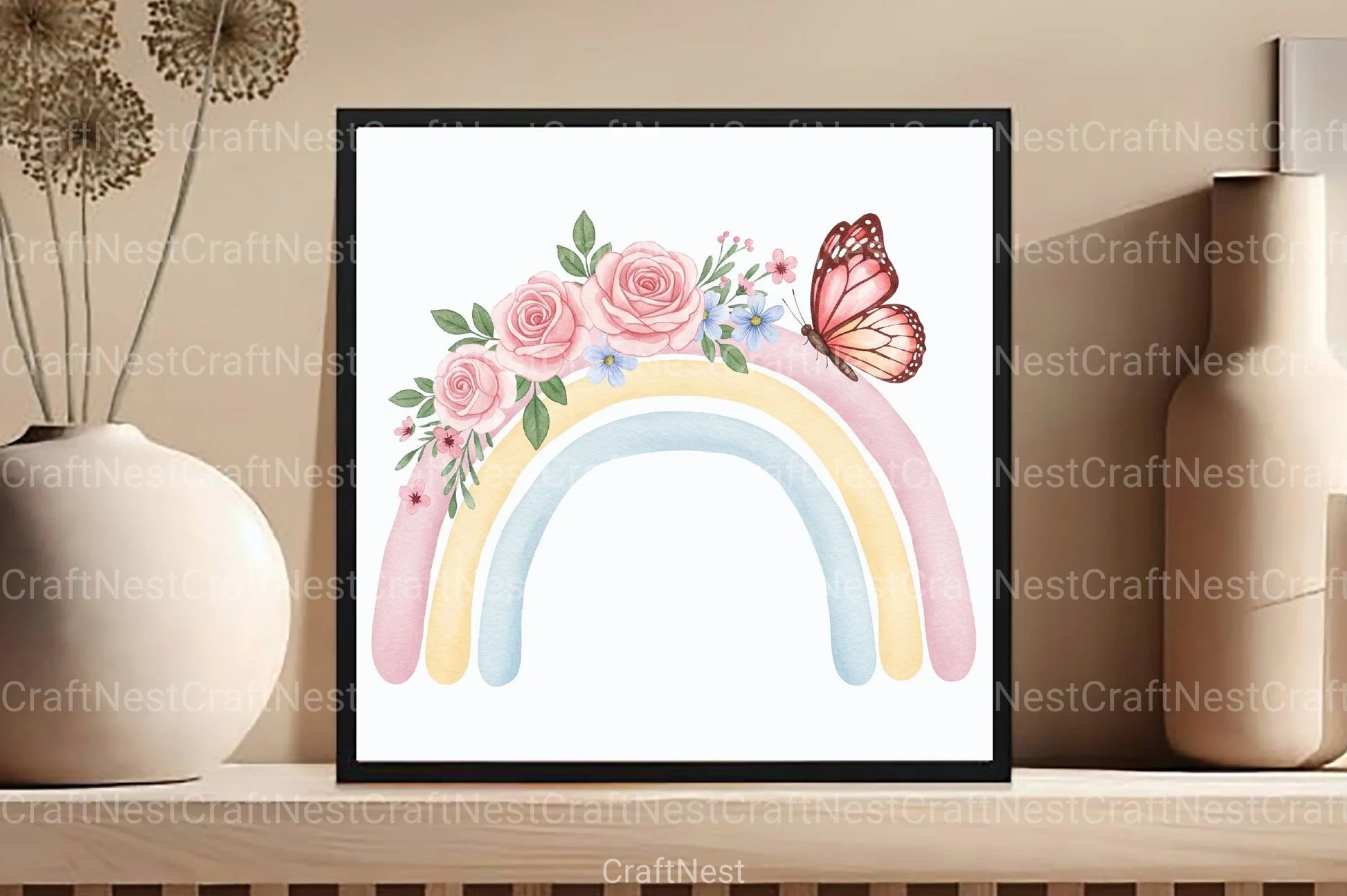 Pastel Rainbow Clipart Bundle 66 - CraftNest - Digital Crafting and Art