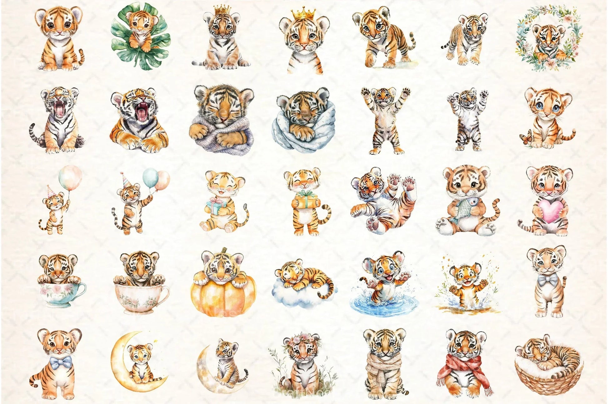 Tiger Clipart Bundle - CraftNest - Digital Crafting and Art