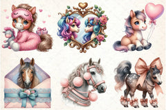 Coquette Horse Clipart Bundle - CraftNest - Digital Crafting and Art