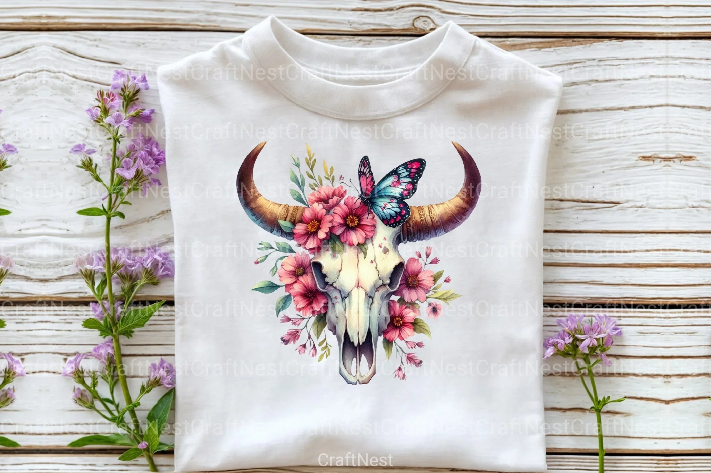 Bull Skull with Horns Clipart Bundle 78 - CraftNest - Digital Crafting and Art