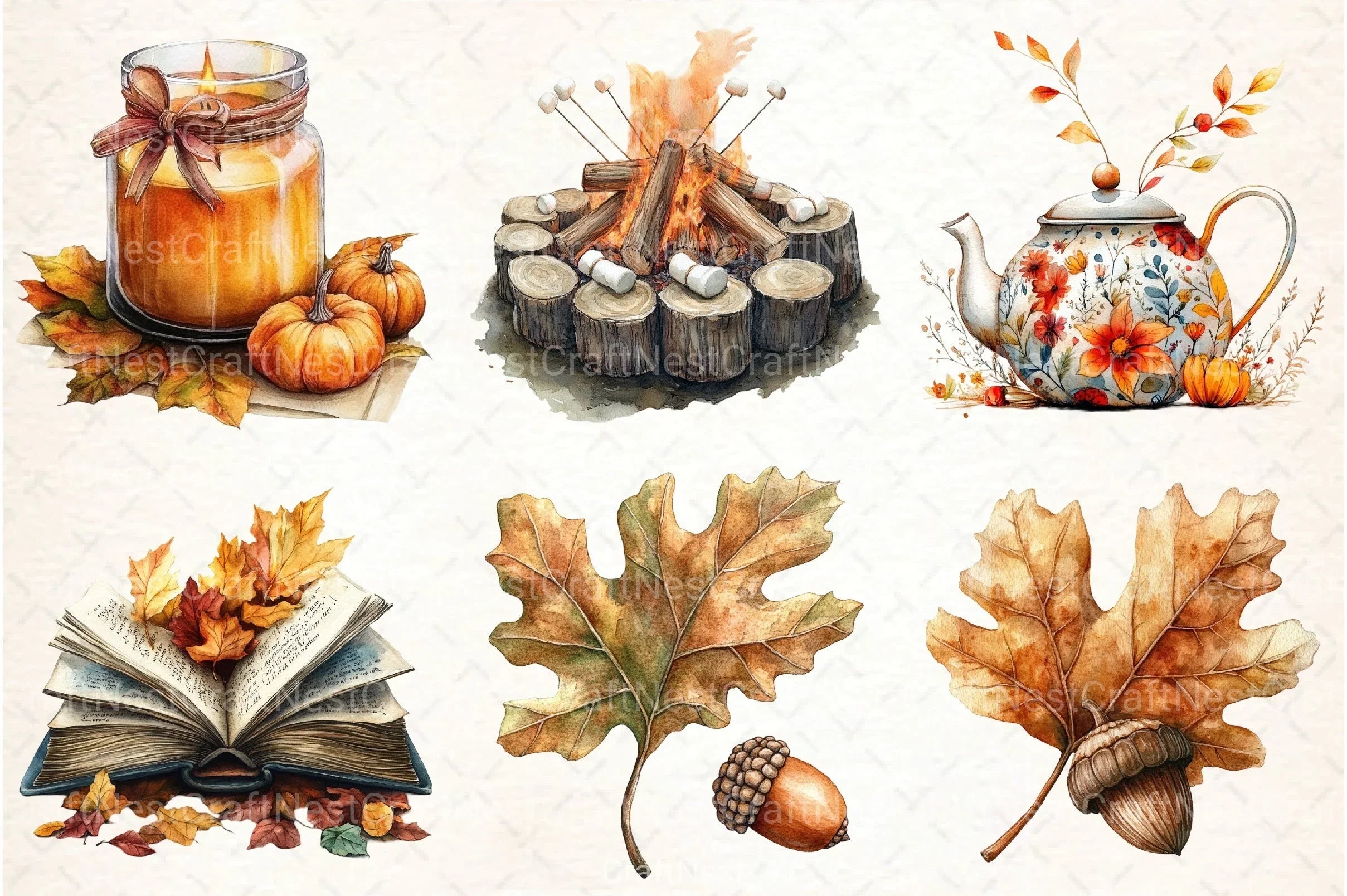 Autumn Collection Clipart Bundle 1 - CraftNest - Digital Crafting and Art