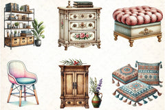 Home Furniture Clipart Bundle 99 - CraftNest - Digital Crafting and Art