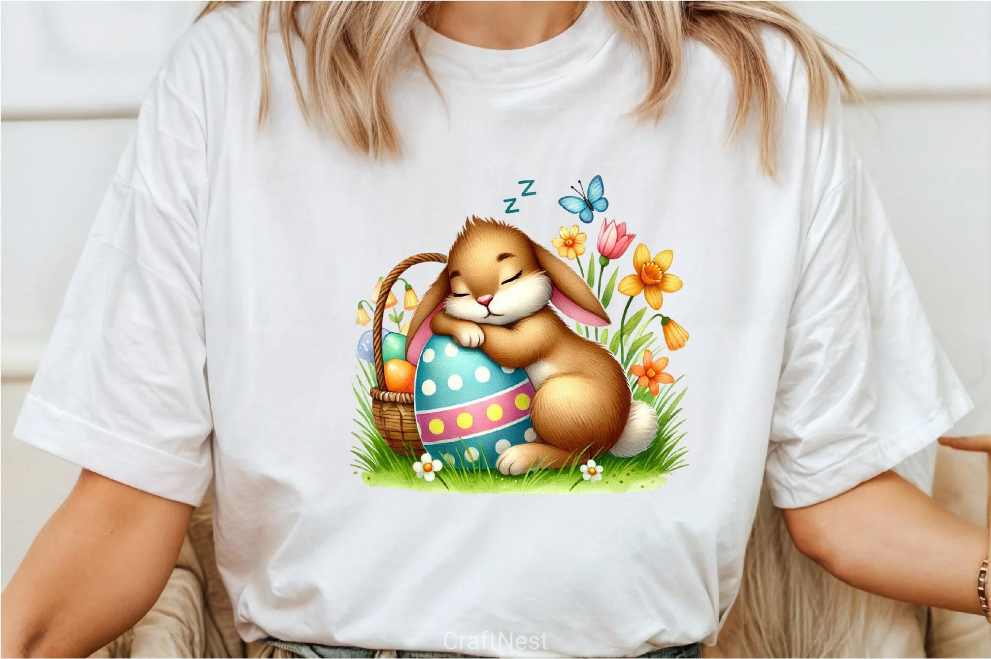 Easter Bunny Sleeping Clipart Bundle 1 - CraftNest - Digital Crafting and Art