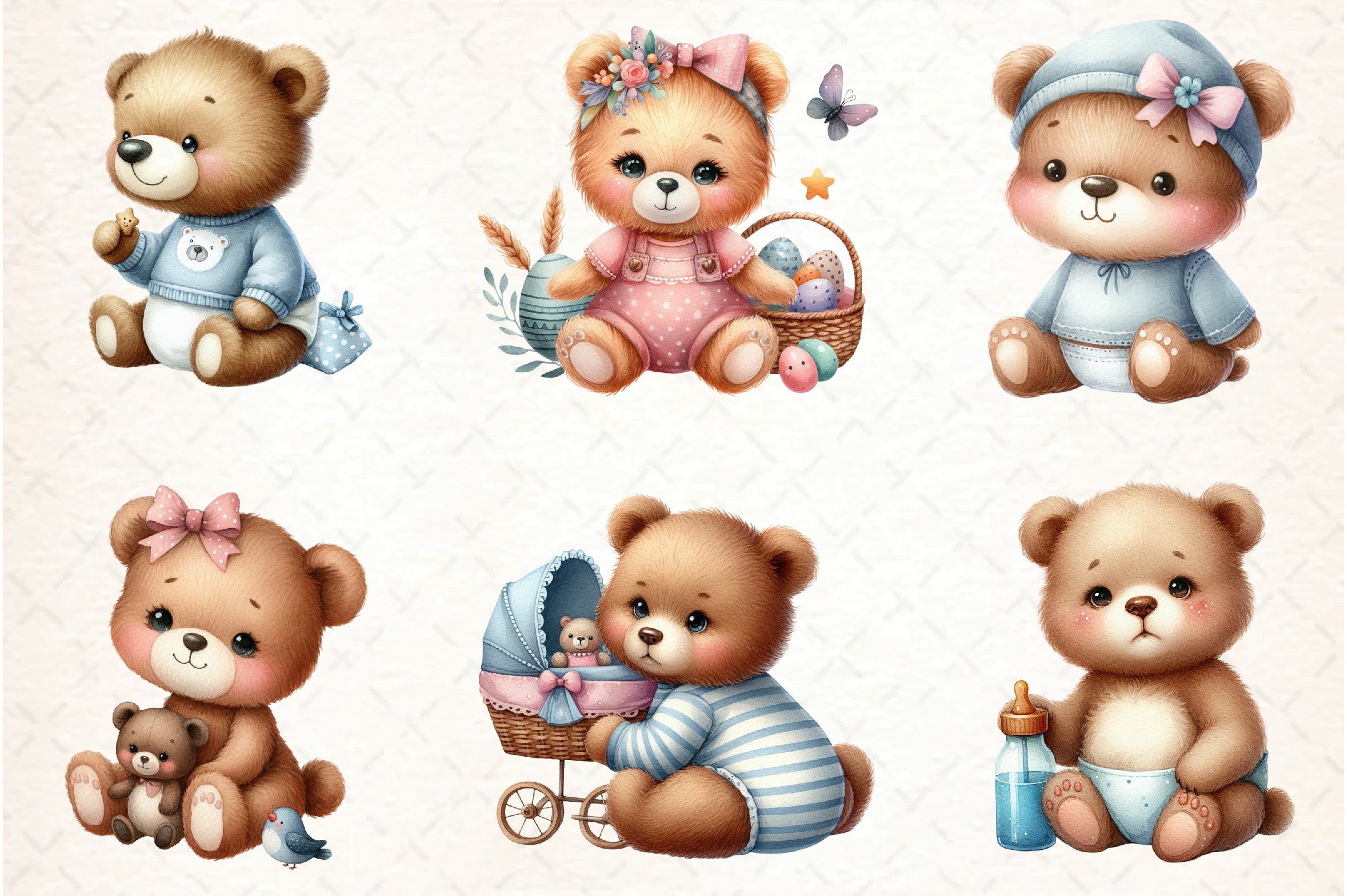 Baby Bear Clipart Bundle