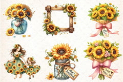 Sunflower Mother's Day Clipart Bundle 19 - CraftNest - Digital Crafting and Art