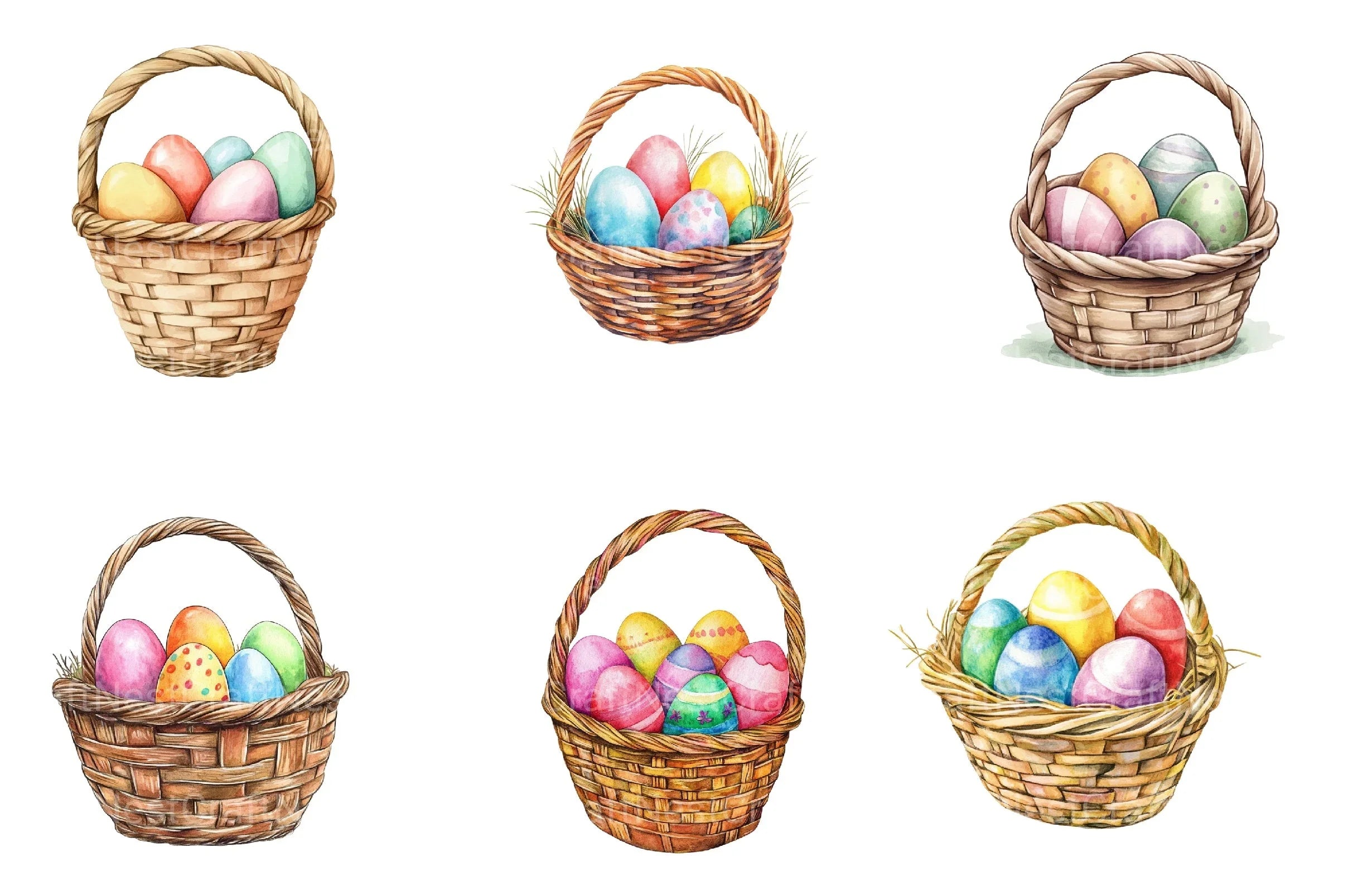 Easter Basket Clipart Bundle - CraftNest - Digital Crafting and Art
