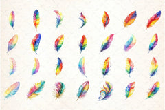 Rainbow Feathers Clipart Bundle 88 - CraftNest - Digital Crafting and Art