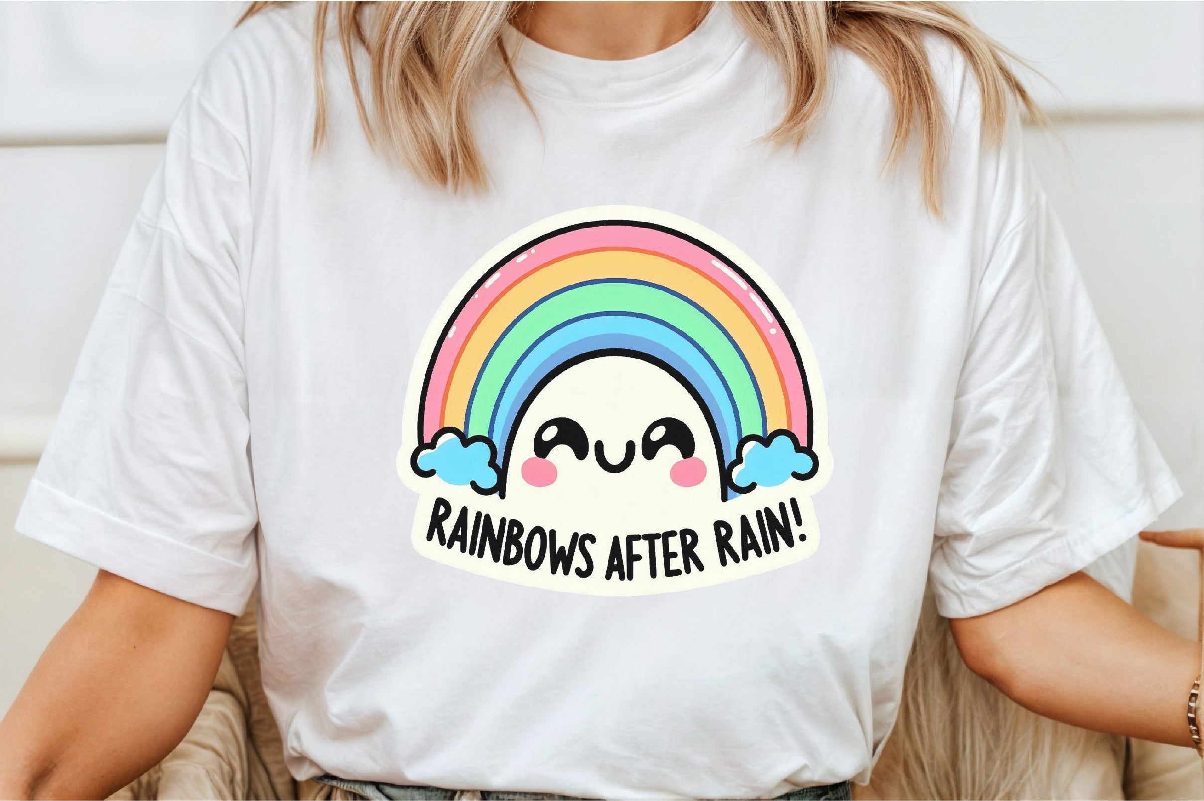Funny Rainbows After Rain Sticker Clipart Bundle