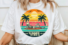 Vintage Summer Vibes Skeleton Design Clipart Bundle - CraftNest - Digital Crafting and Art