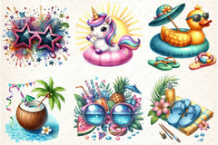 Summer Pool Party Clipart Bundle - CraftNest - Digital Crafting and Art
