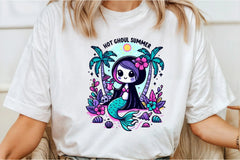 Cute Ghoul Mermaid Beach Clipart Bundle - CraftNest - Digital Crafting and Art