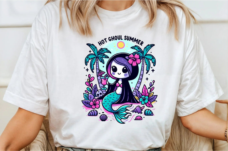 Cute Ghoul Mermaid Beach Clipart Bundle - CraftNest - Digital Crafting and Art