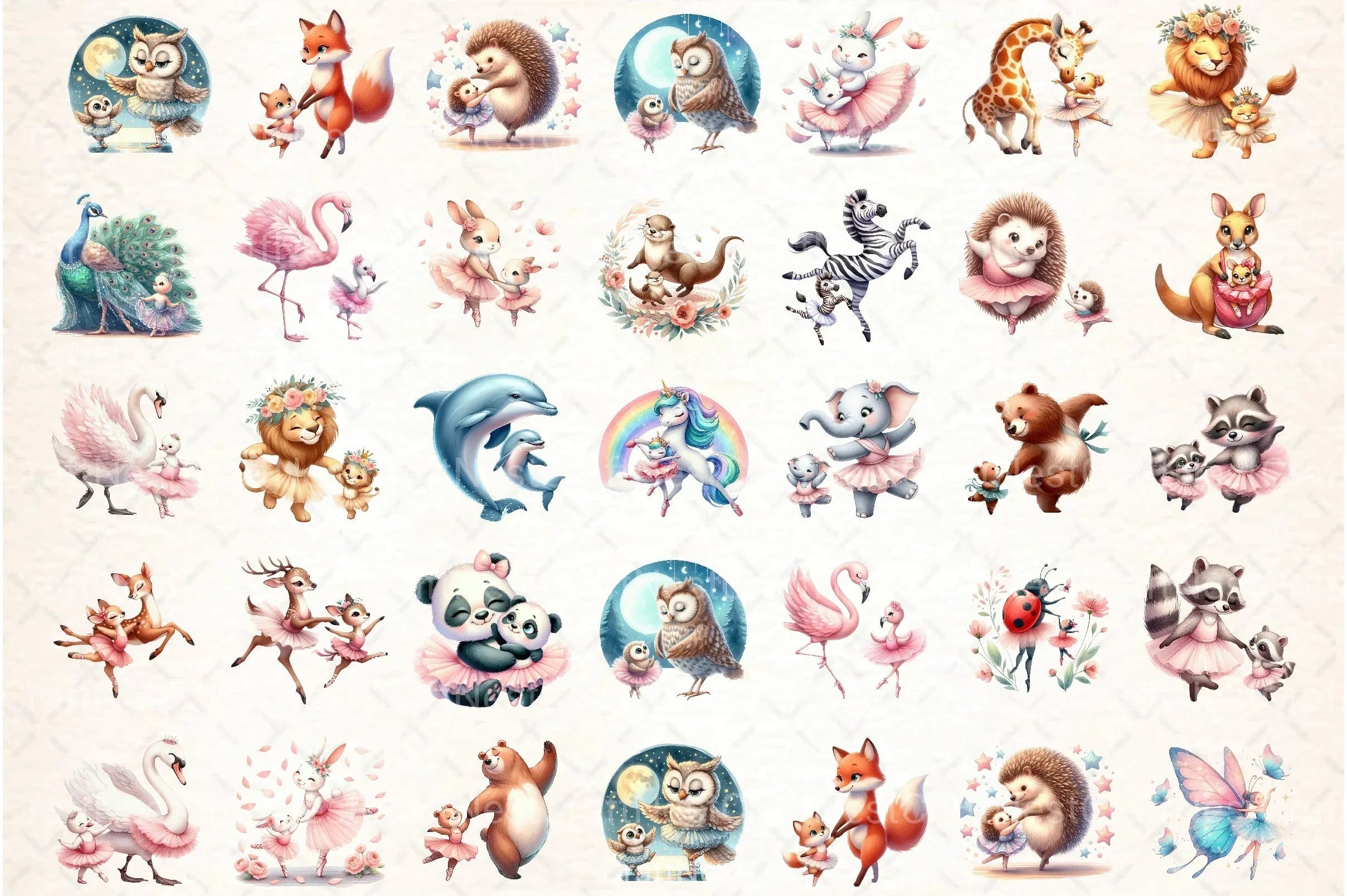 Cute Ballet Animals Mother's Day Clipart Bundle - CraftNest - Digital Crafting and Art