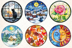 Stained Glass Clipart Bundle 222 - CraftNest - Digital Crafting and Art