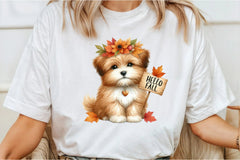 Hello Fall Dog Clipart Bundle - CraftNest - Digital Crafting and Art