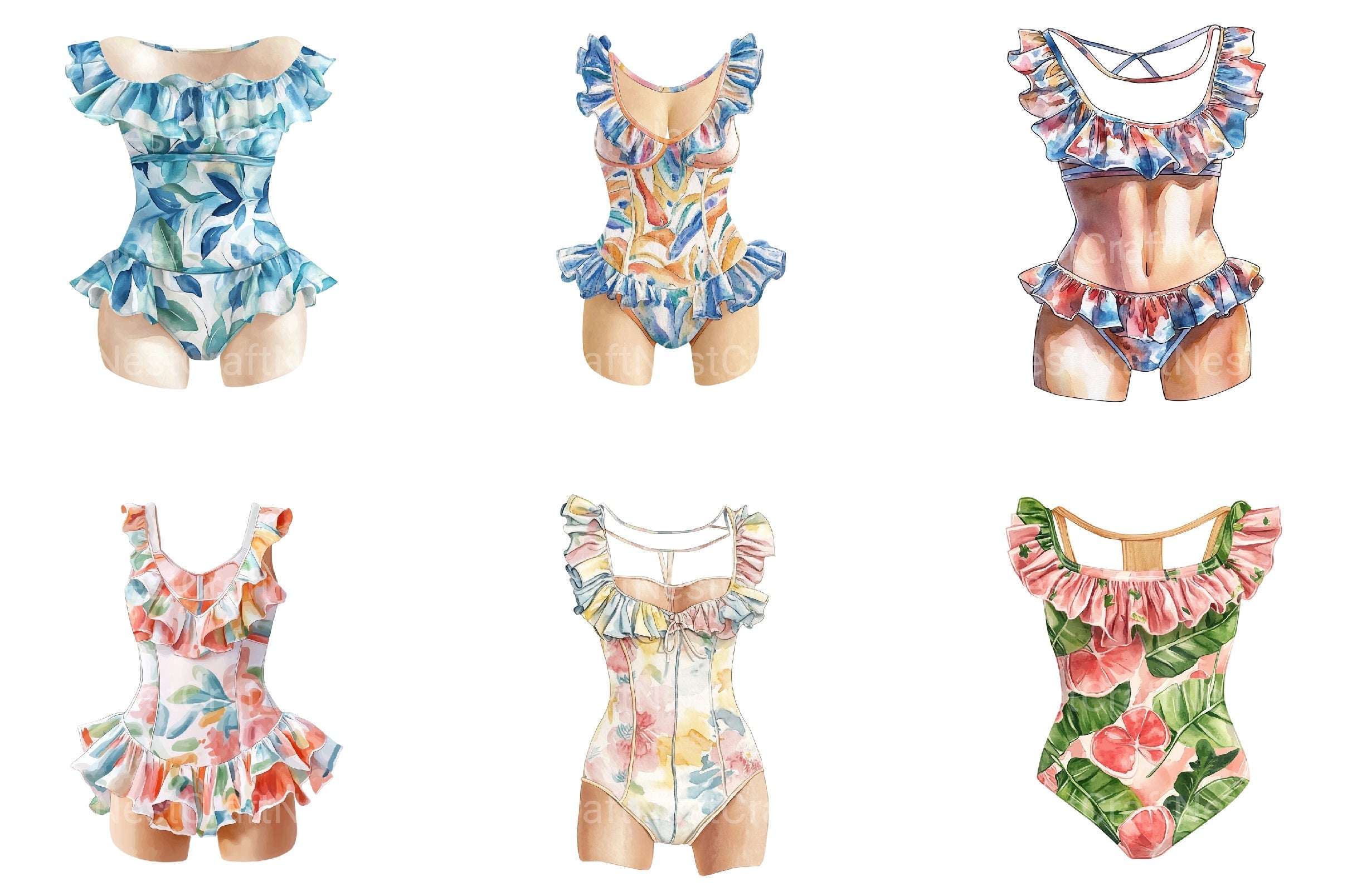 Summer Swimsuit Clipart Bundle - CraftNest - Digital Crafting and Art